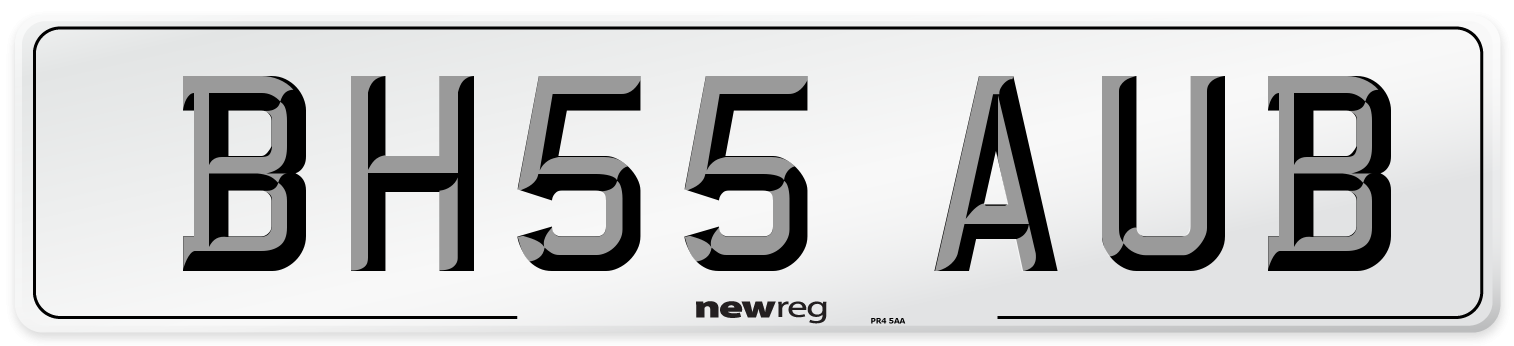 BH55 AUB Number Plate from New Reg